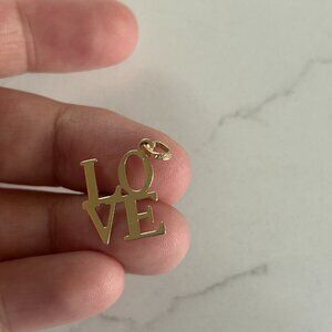 14K Gold LOVE charm